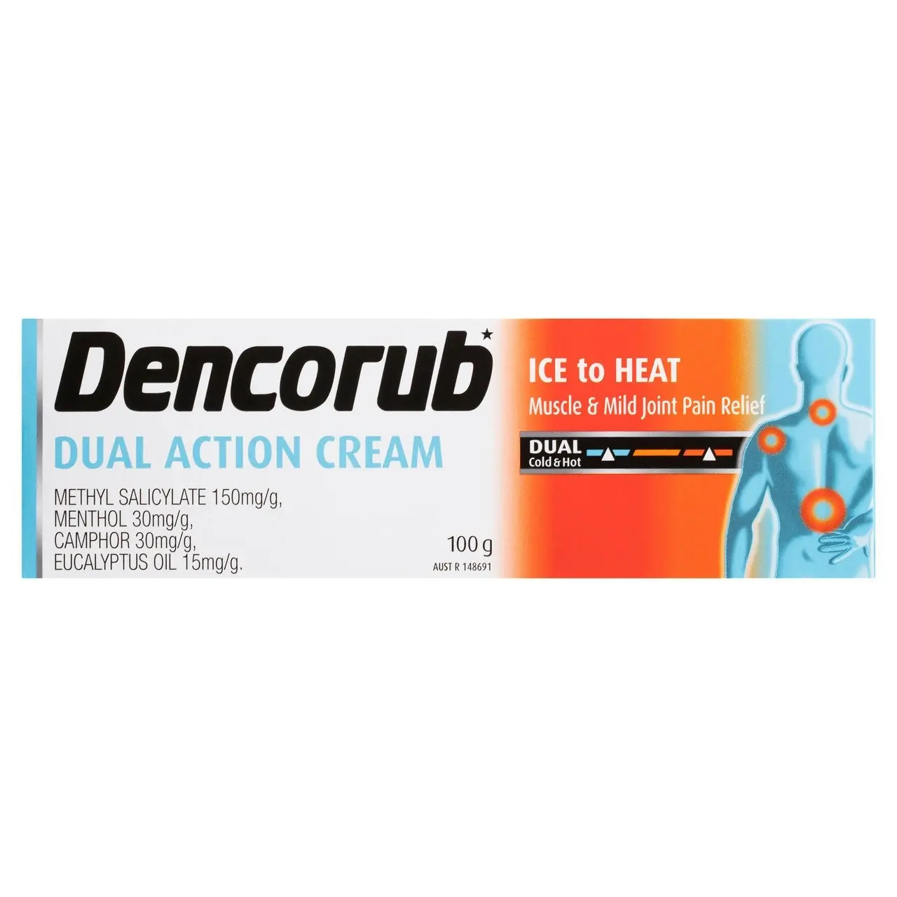 Dencorub Dual Action Pain Relieving Cream 100g