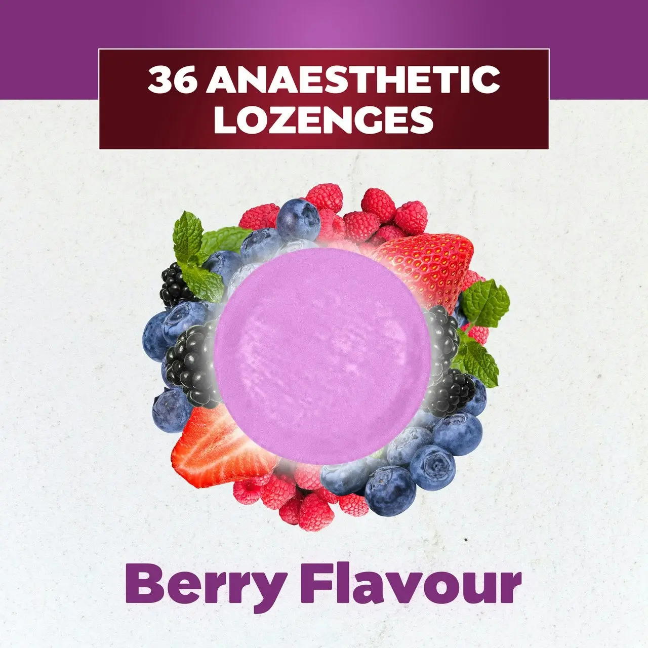 Betadine Sore Throat Anaesthetic Lozenges Berry 36 Pack