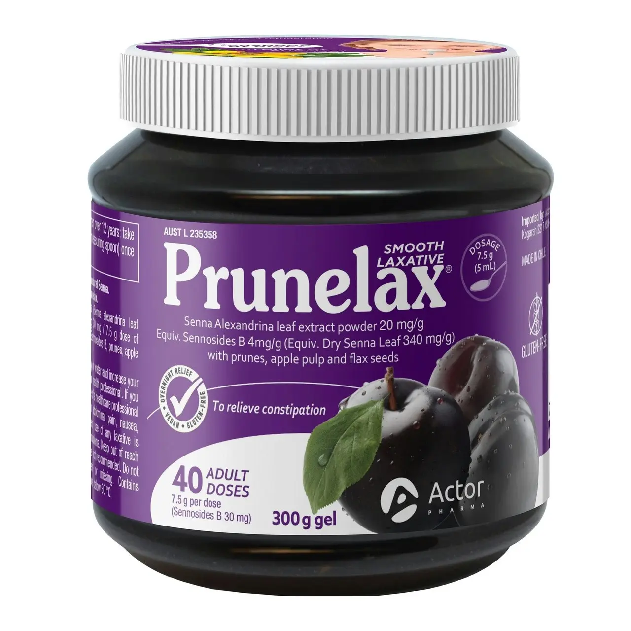 Prunelax Smooth Laxative 300g Gel