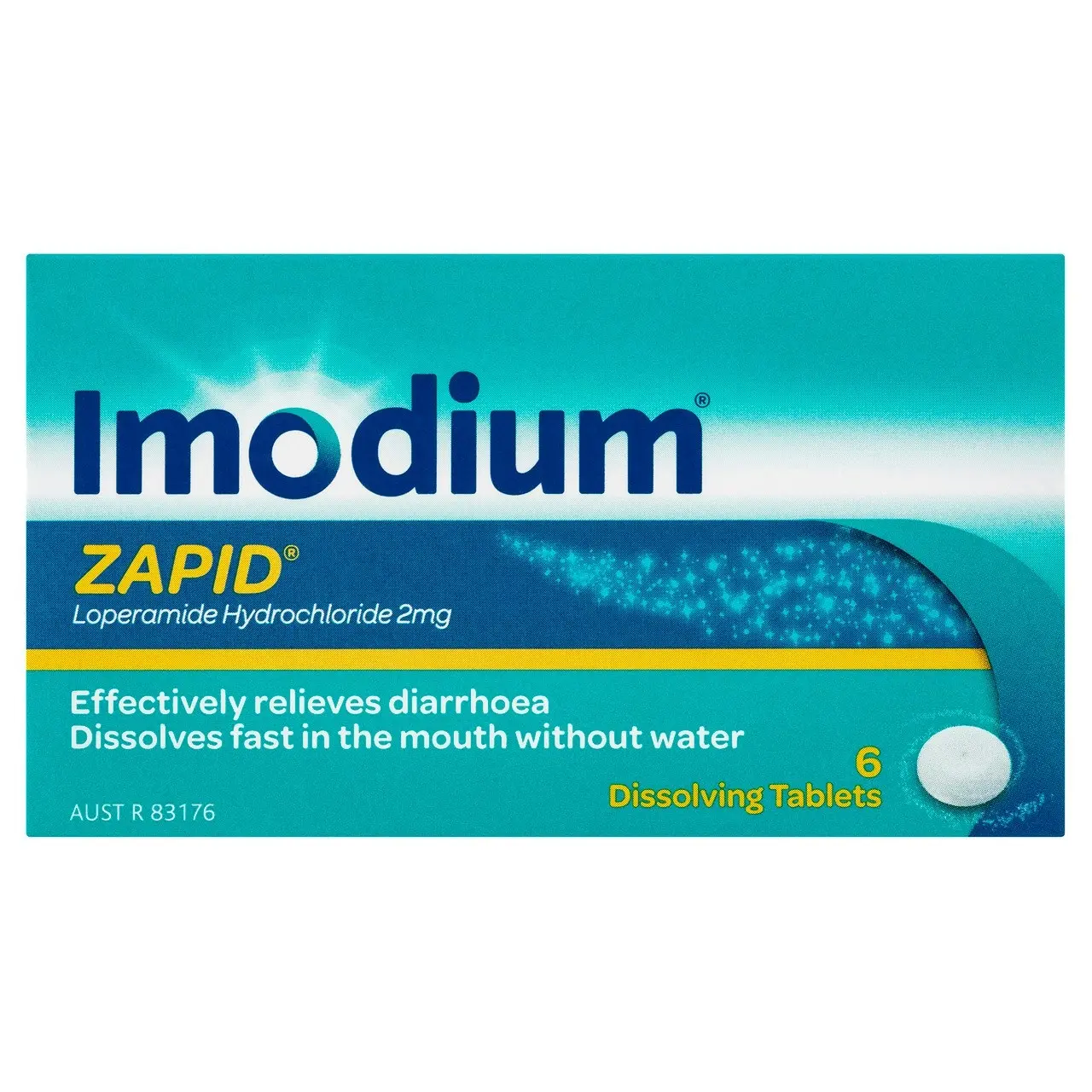 IMODIUM Zapid Diarrhoea Relief Dissolving Tablets 6 Pack