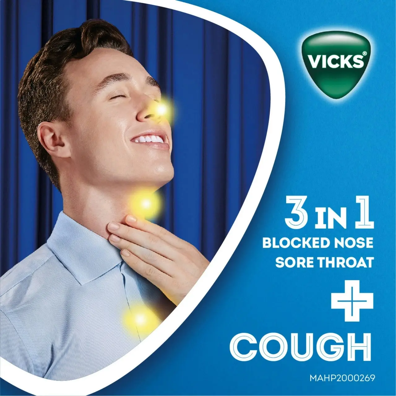 Vicks VapoDrops + Cough Honey Lemon Menthol 36 Lozenges