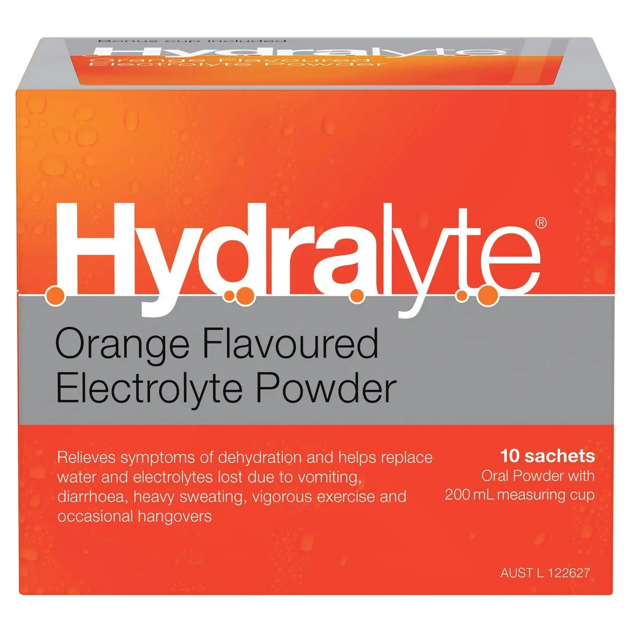 Hydralyte Electrolyte Powder Orange Flavoured 10 Pack