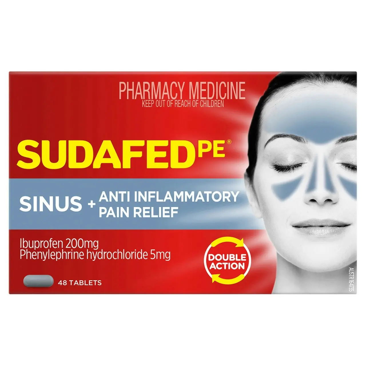 SUDAFED PE Sinus + Anti Inflammatory Pain Relief Tablets 48 Pack