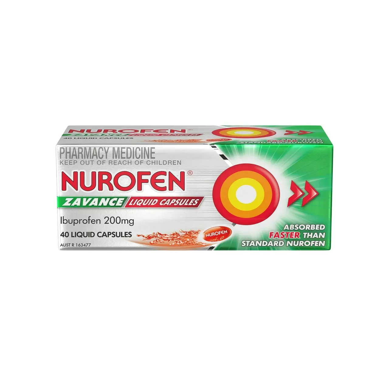 Nurofen Zavance 200mg Liquid Capsules 40 Pack