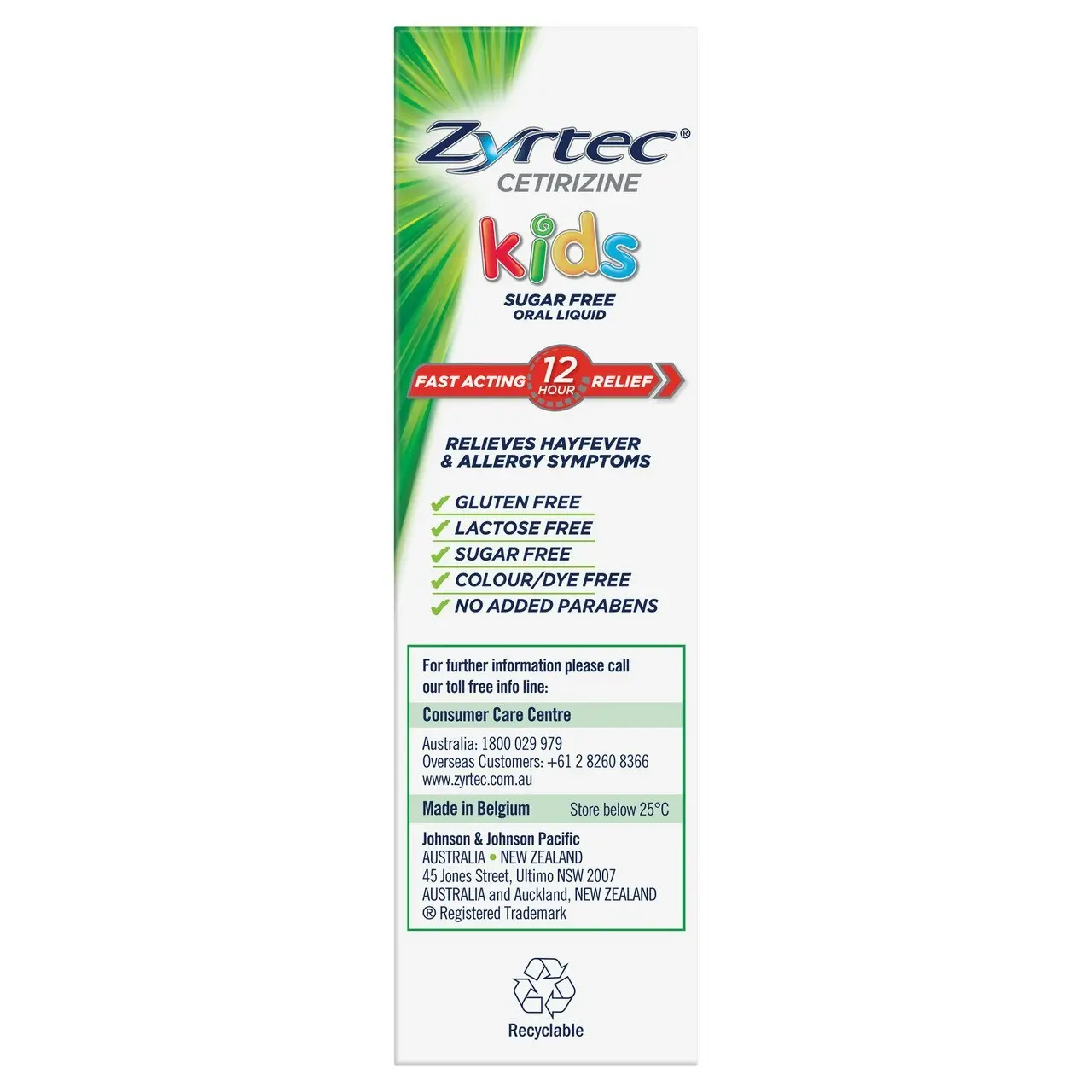 Zyrtec Kids Allergy & Hayfever Relief Antihistamine Grape Liquid 60mL