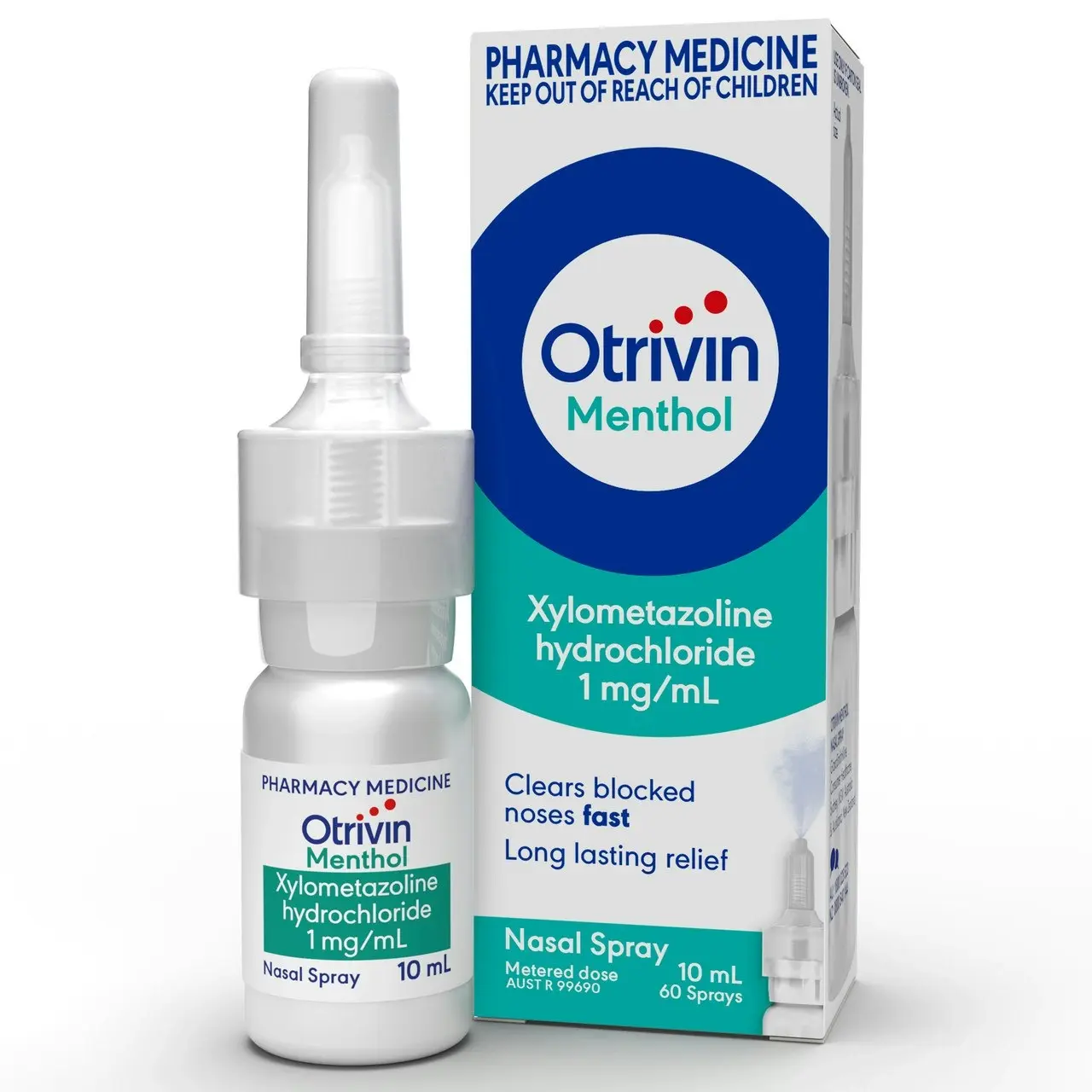 Otrivin Menthol Nasal Spray for Blocked Nose 10mL