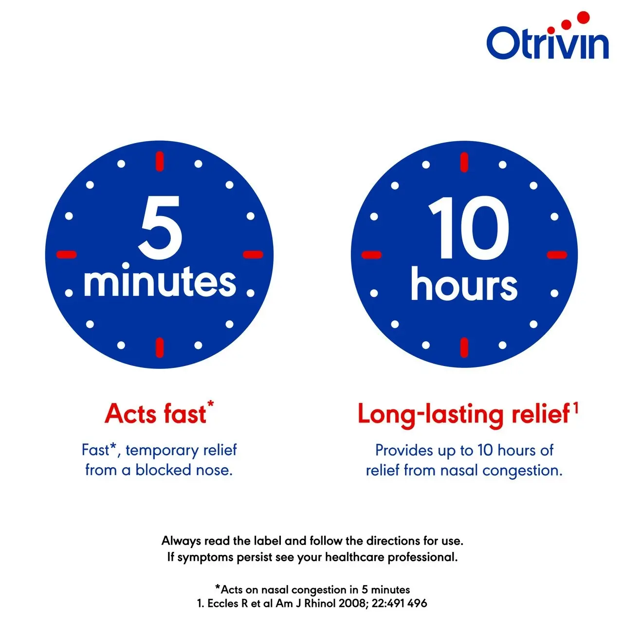 Otrivin Menthol Nasal Spray for Blocked Nose 10mL