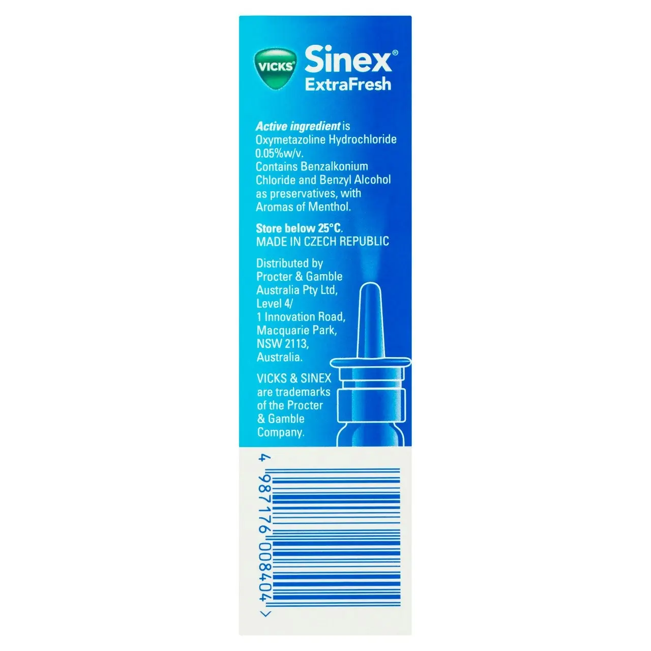 Vicks Sinex ExtraFresh Nasal Decongestant Nasal Spray 15mL