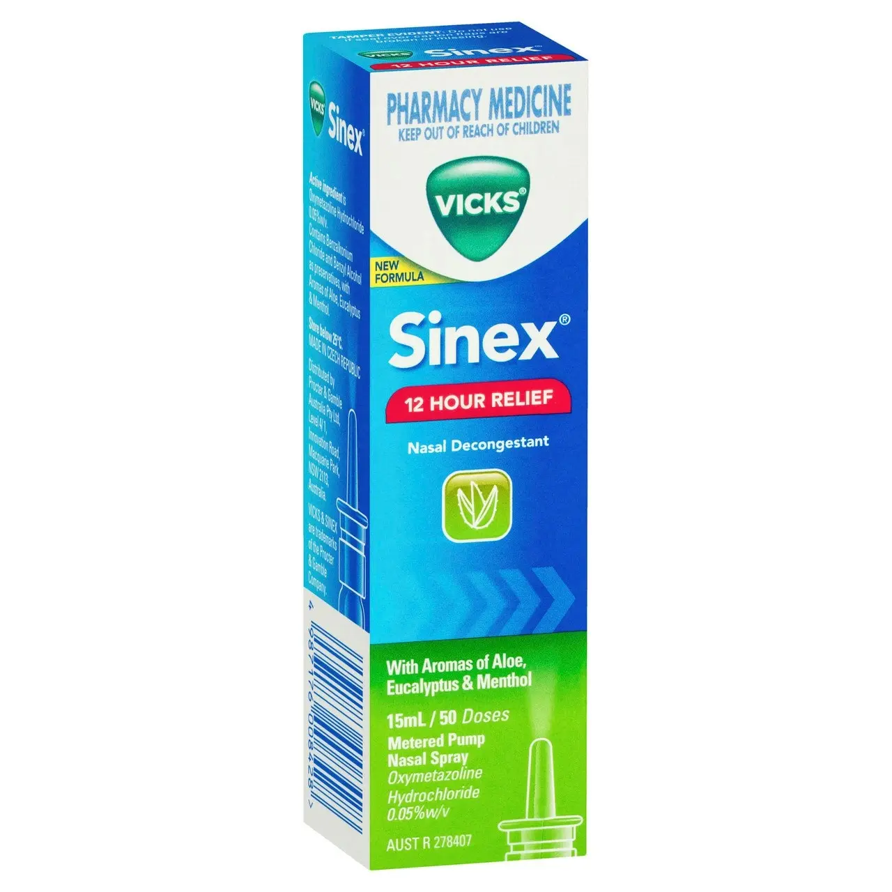 Vicks Sinex Nasal Decongestant Nasal Spray 15mL