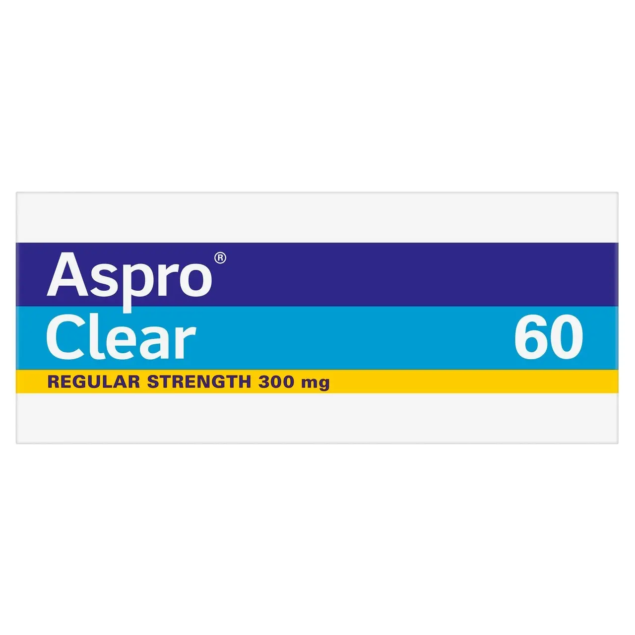 Aspro Clear Pain Relief Aspirin 60 Soluble Tablets