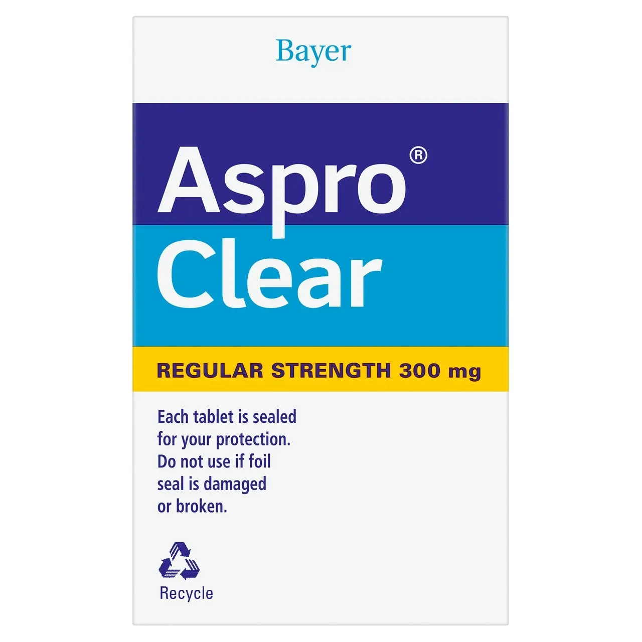 Aspro Clear Pain Relief Aspirin 60 Soluble Tablets