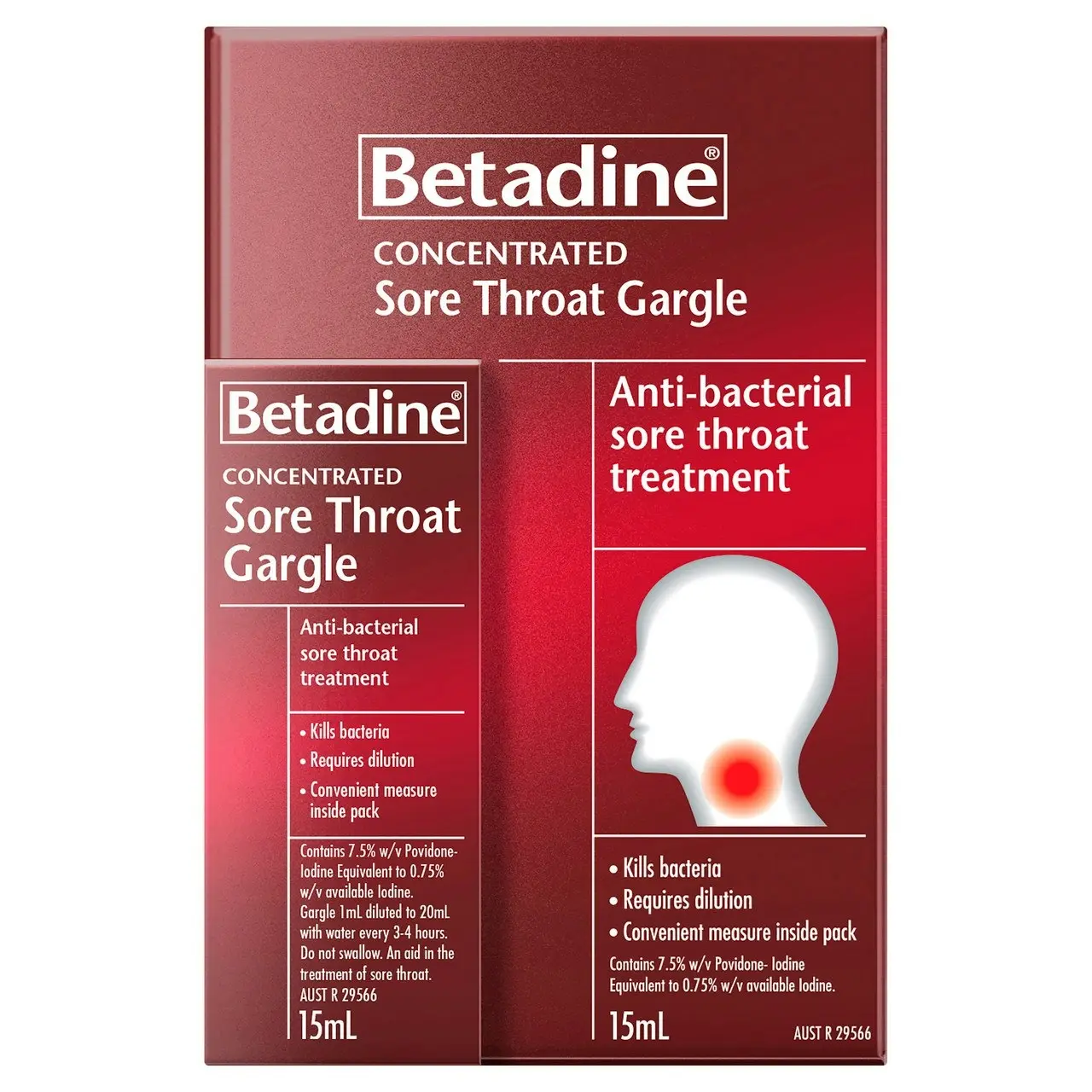 Betadine Sore Throat Gargle Concentrated 15mL