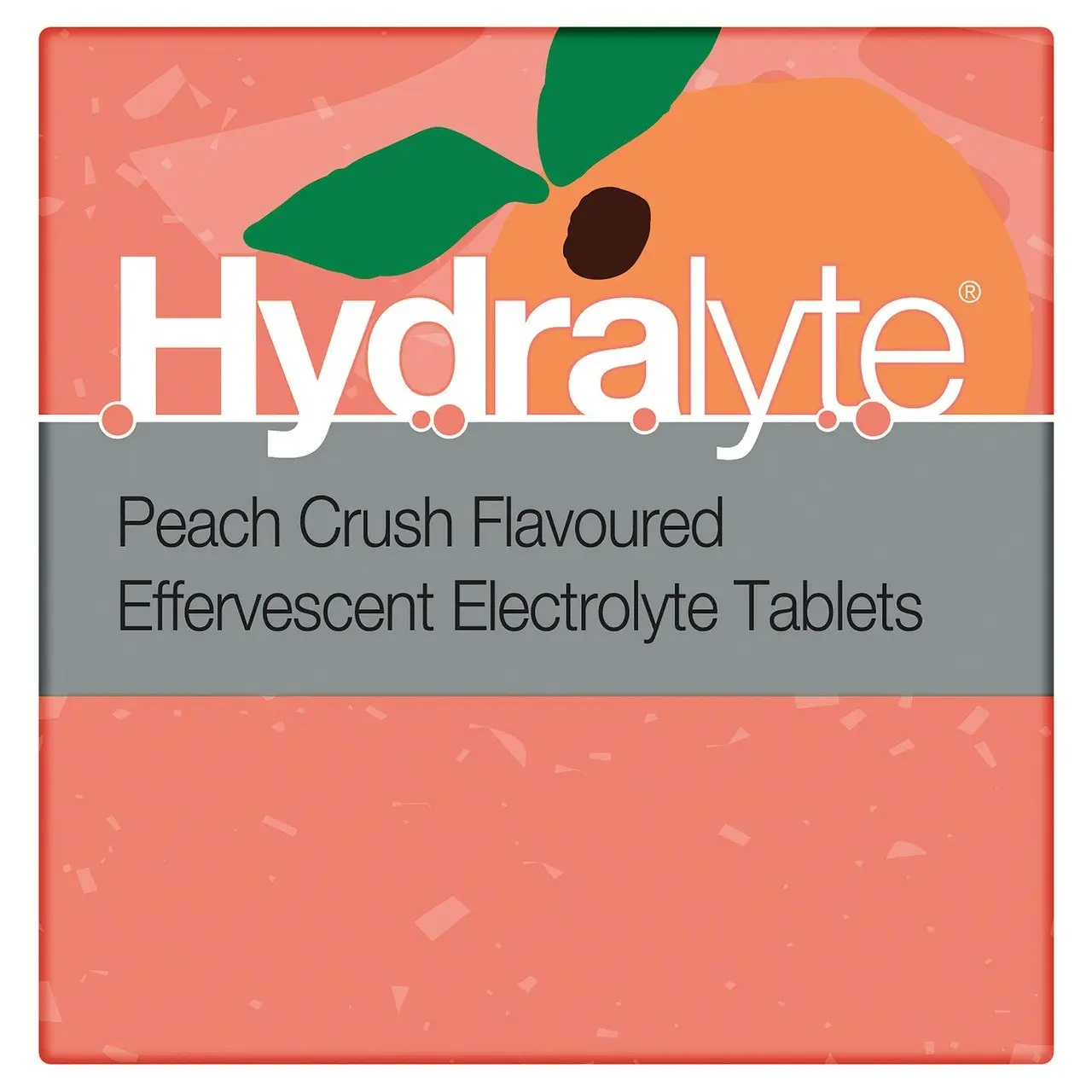 Hydralyte Effervescent Electrolyte Tablets Peach Crush Flavoured 20 Tablets