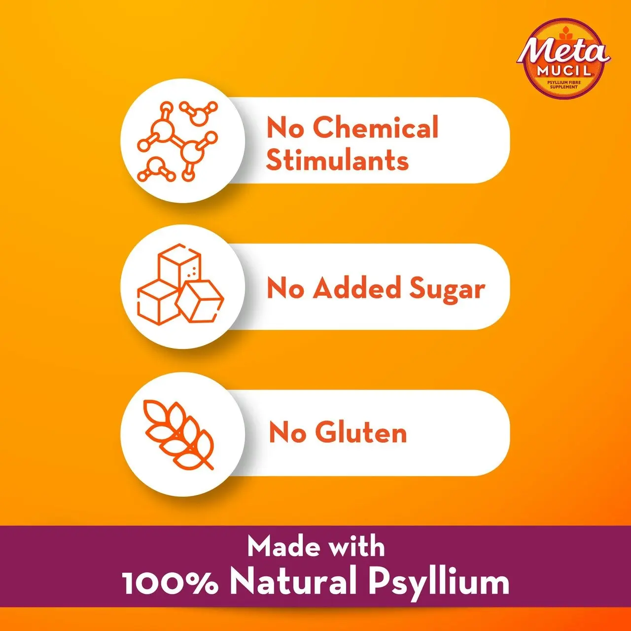 Metamucil Multi-Health Fibre with 100% Psyllium Natural Psyllium Lemon Lime Smooth 72 Doses