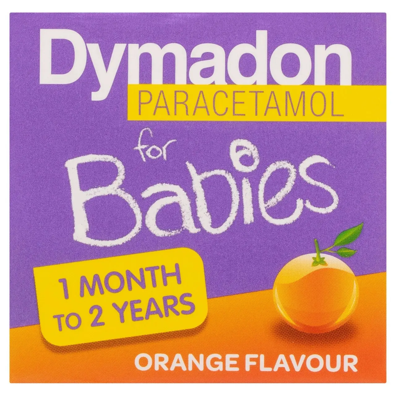 Dymadon Paracetamol for Babies 1mth-2yrs ORANGE 60mL