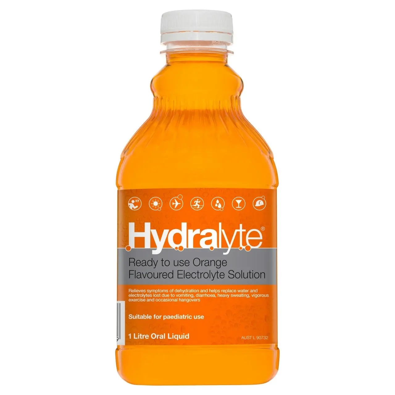 Hydralyte Ready to use Electrolyte Solution Orange Flavoured 1L