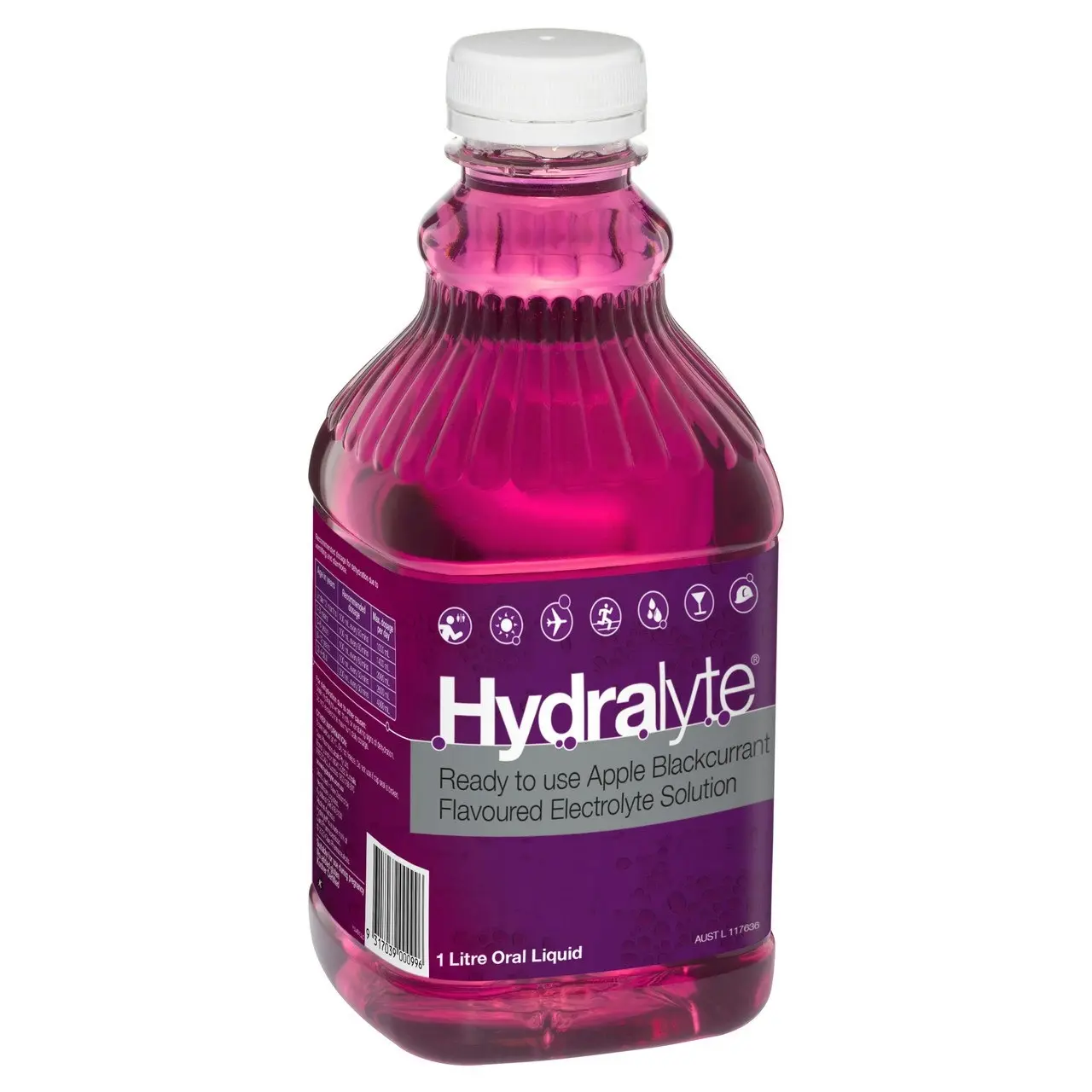 Hydralyte Ready to use Electrolyte Solution Apple Blackcurrant Flavoured 1L