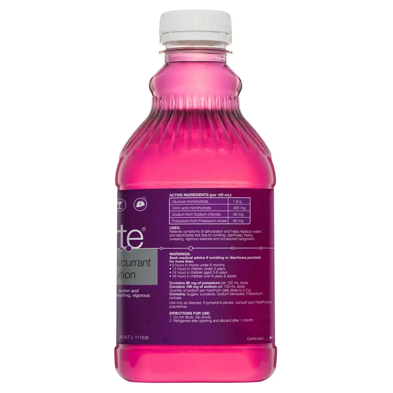 Hydralyte Ready to use Electrolyte Solution Apple Blackcurrant Flavoured 1L