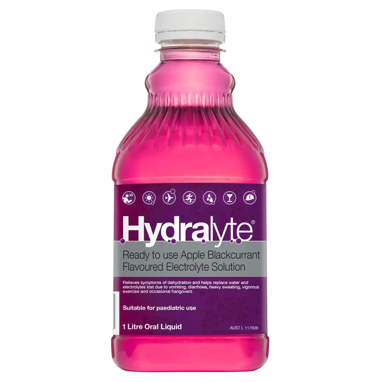 Hydralyte Ready to use Electrolyte Solution Apple Blackcurrant Flavoured 1L