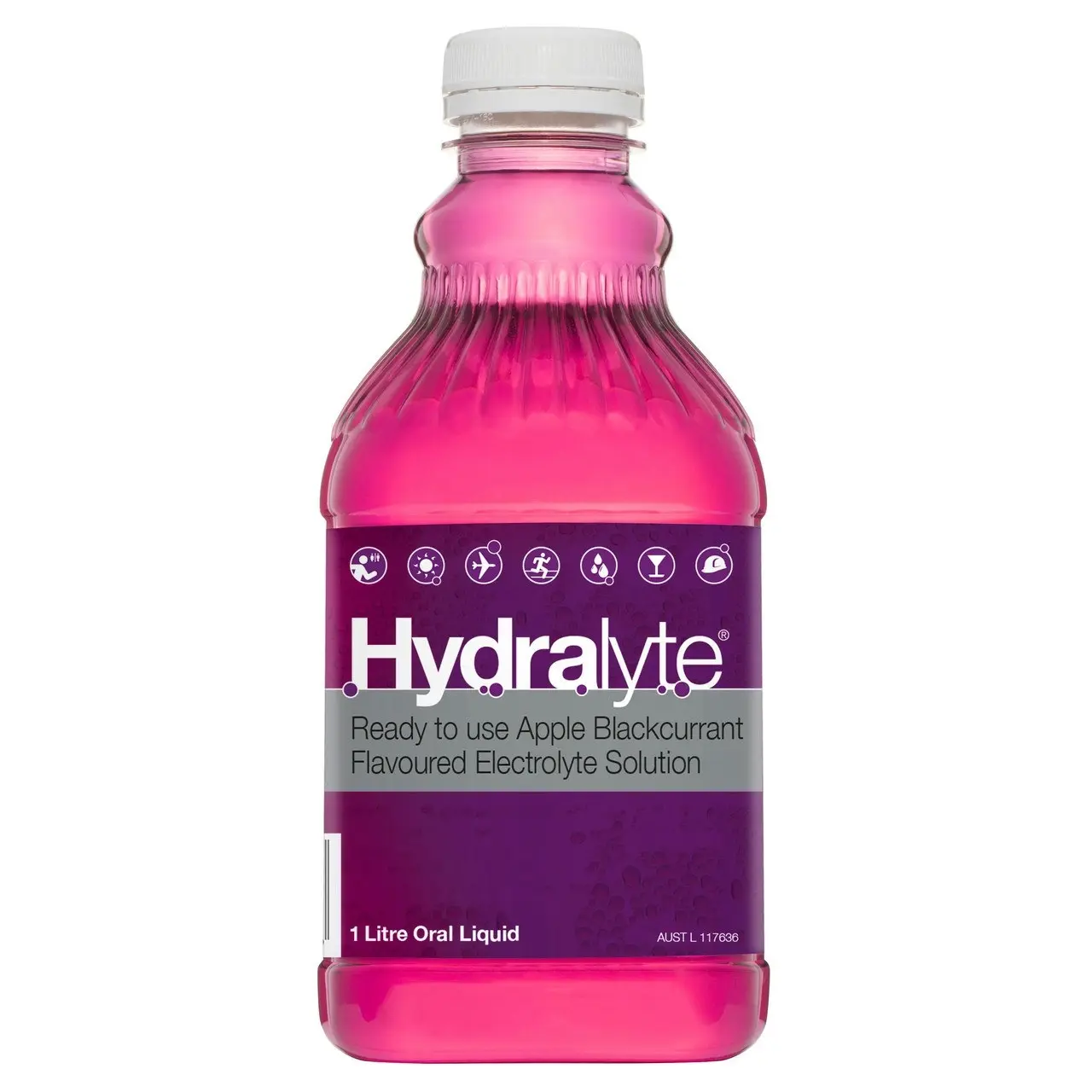 Hydralyte Ready to use Electrolyte Solution Apple Blackcurrant Flavoured 1L