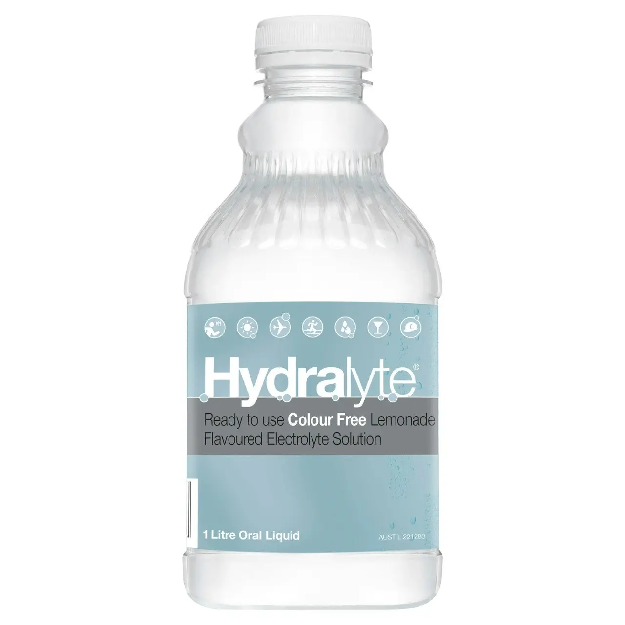 Hydralyte Ready to use Electrolyte Solution Colour Free Lemonade Flavoured 1L