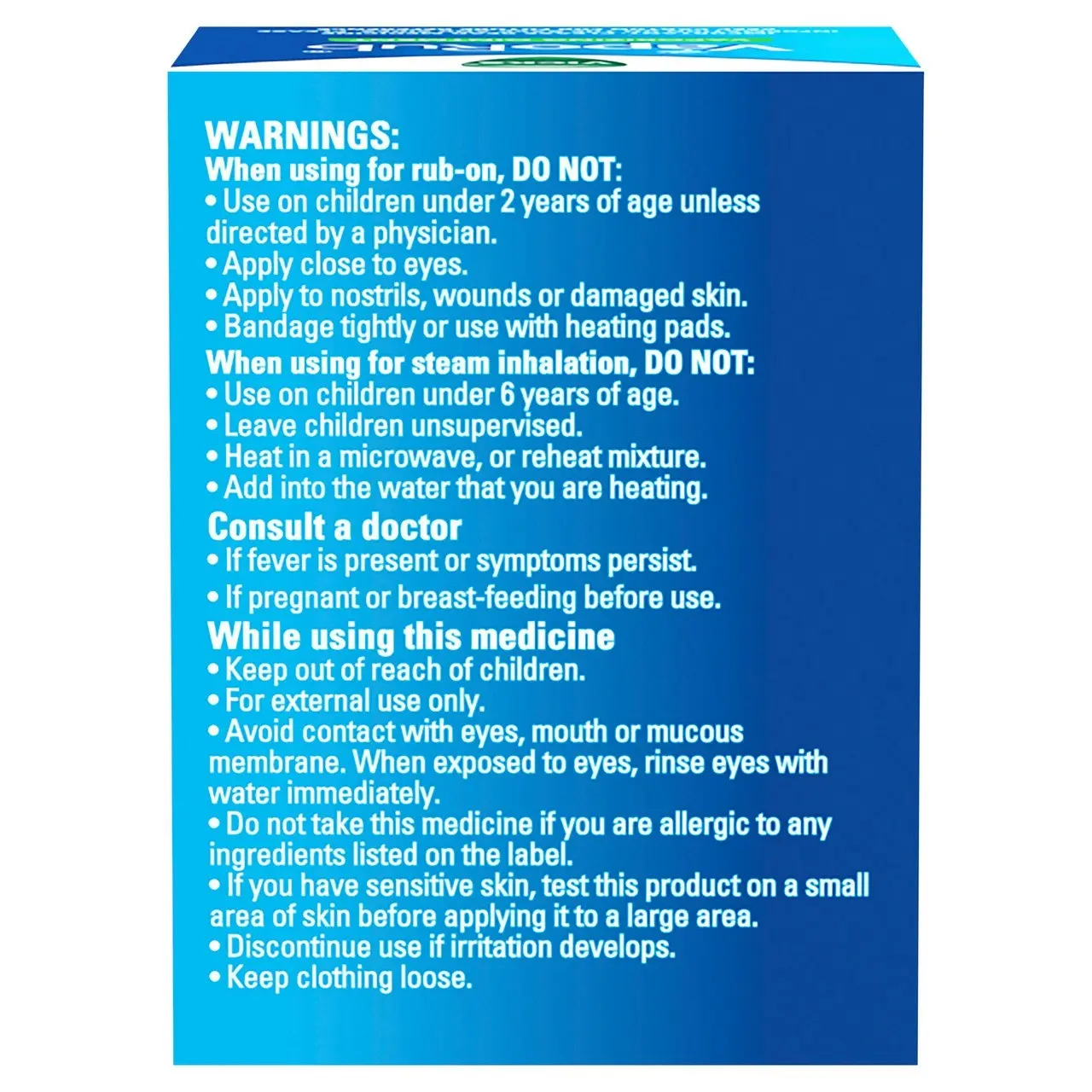 Vicks VapoRub Vaporizing Ointment Relief from Cough & Cold Symptoms 100g - Cough & Cold