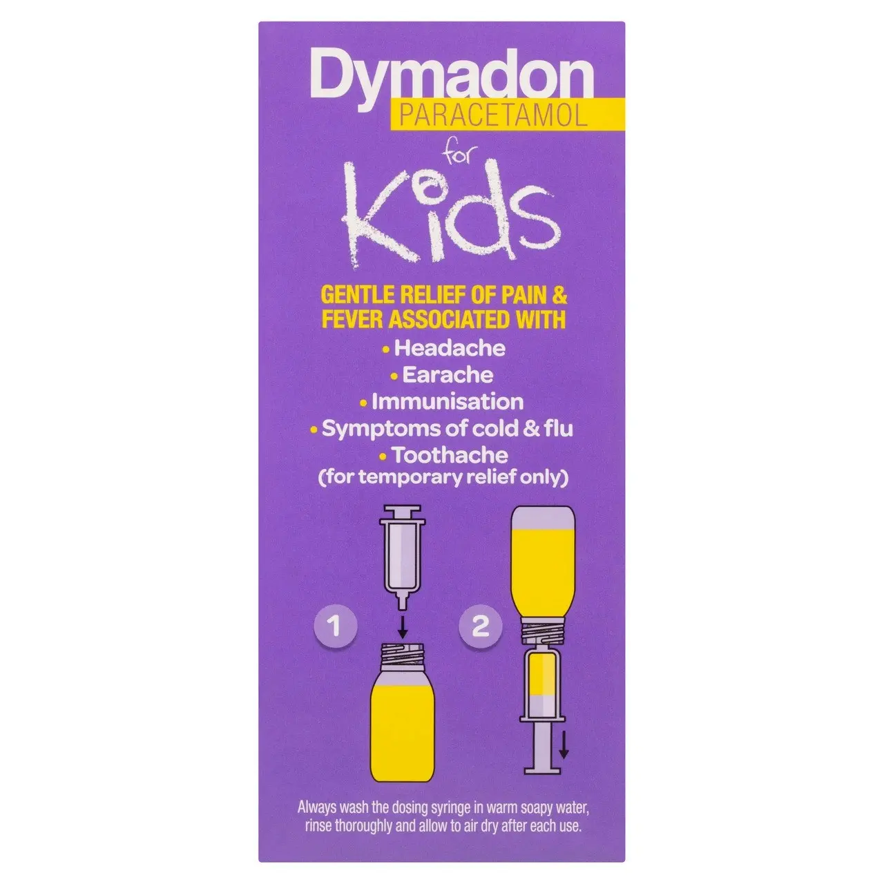 Dymadon Paracetamol for Kids 2-12yrs ORANGE 200mL