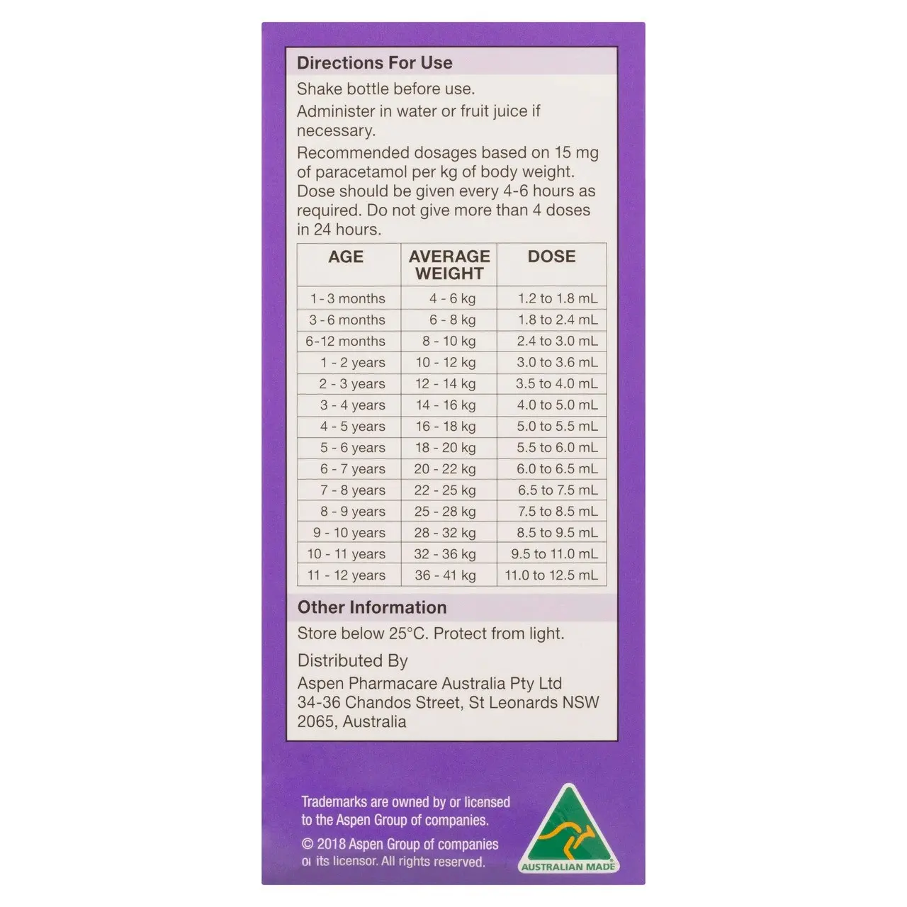 Dymadon Paracetamol for Kids 2-12yrs STRAWBERRY 200mL