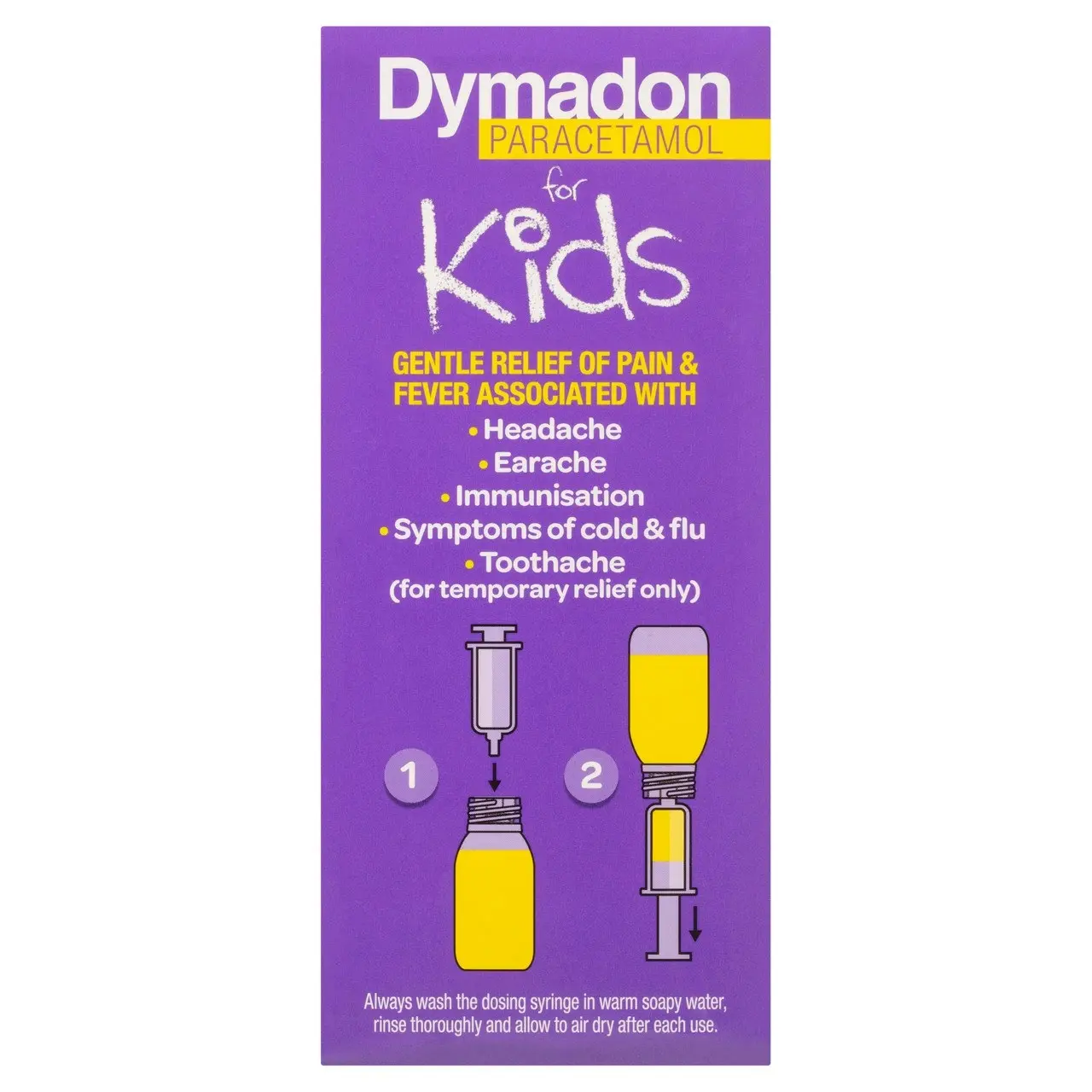 Dymadon Paracetamol for Kids 2-12yrs STRAWBERRY 200mL