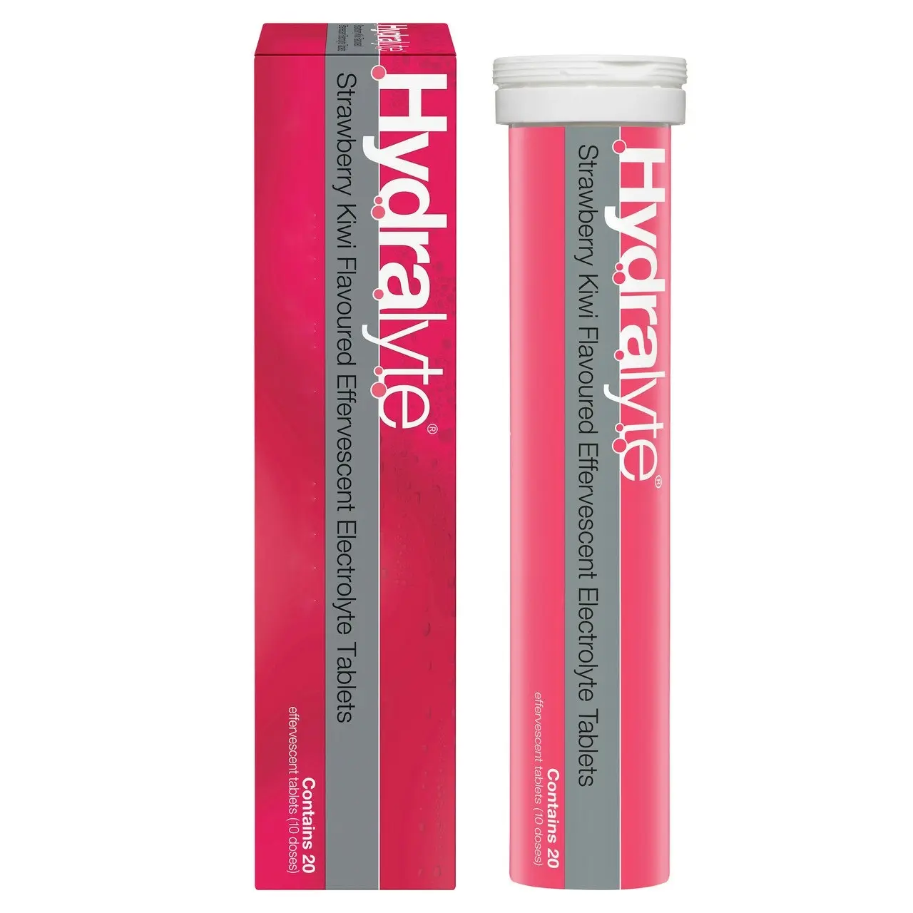 Hydralyte Effervescent Electrolyte Tablets Strawberry Kiwi Flavoured 20 Tablets