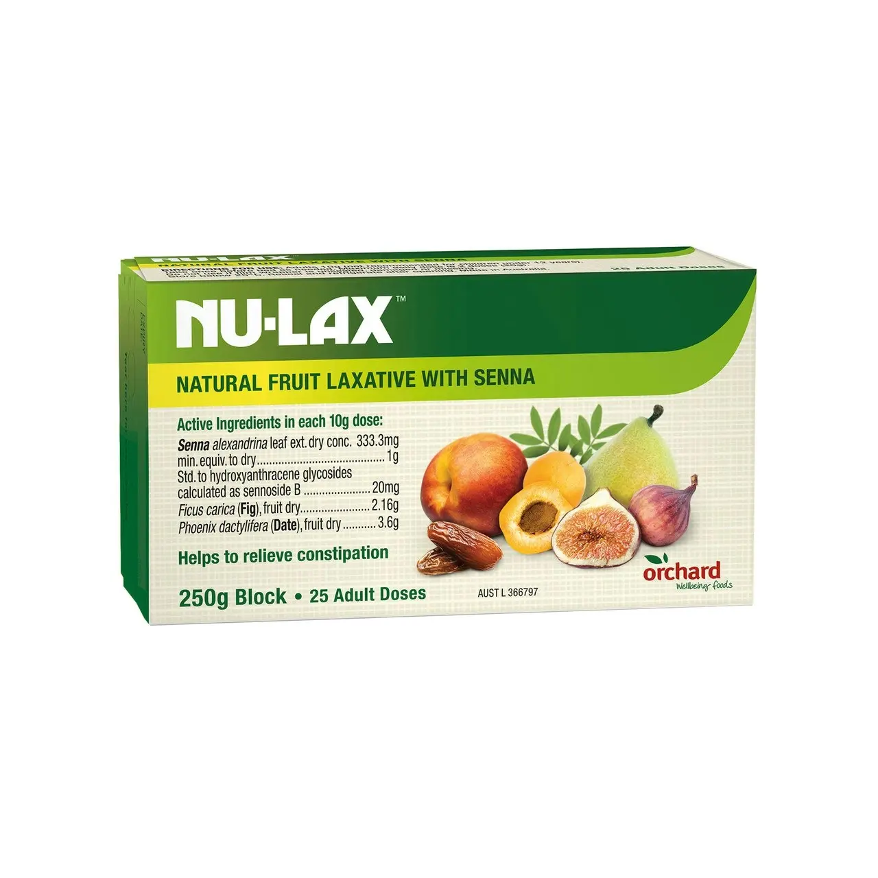 Nu-Lax Natural Fruit Laxative Block with Senna