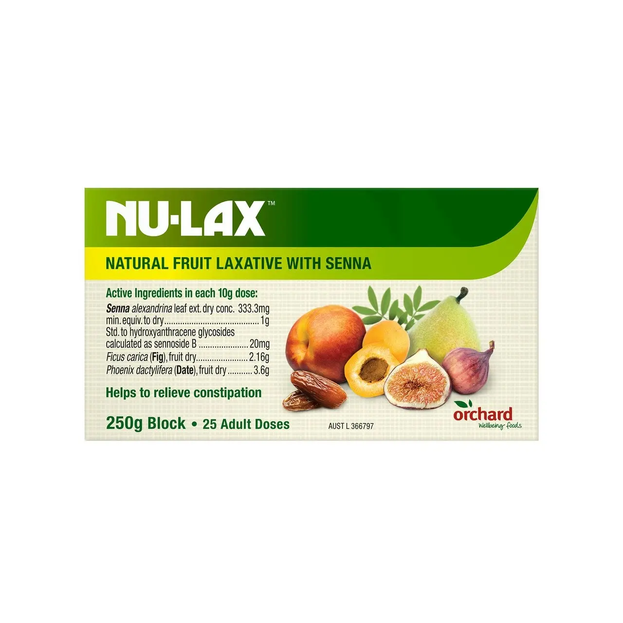 Nu-Lax Natural Fruit Laxative Block with Senna