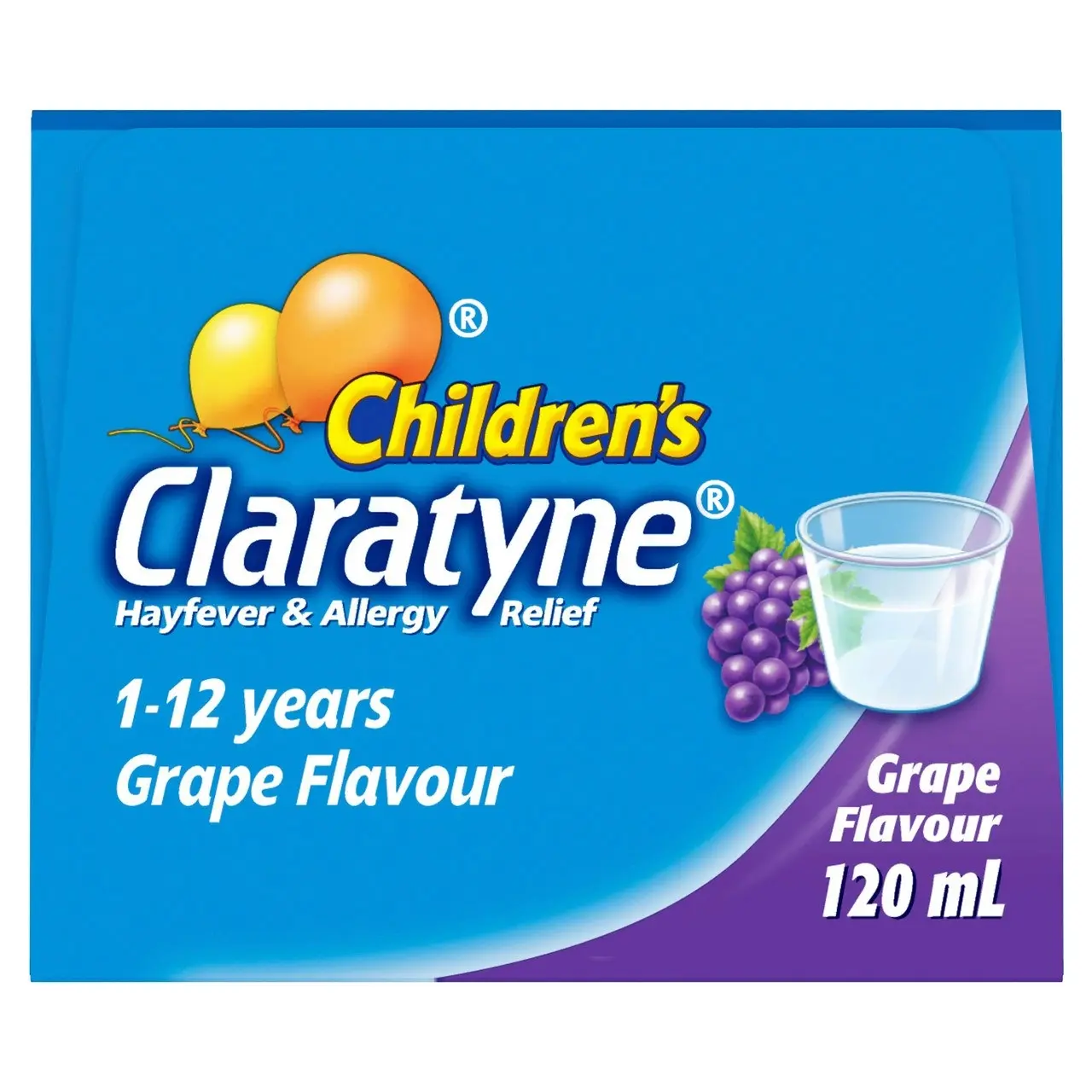 Children's CLARATYNE Allergy & Hayfever Relief Syrup Grape Flavour 120mL