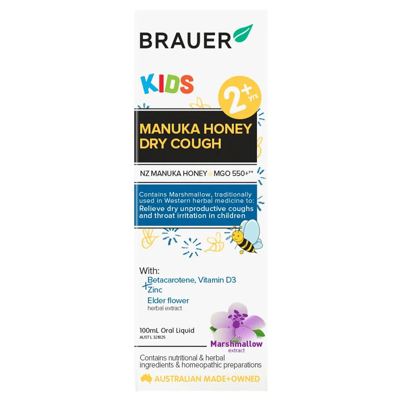 Brauer Kids Manuka Honey Dry Cough 100ml