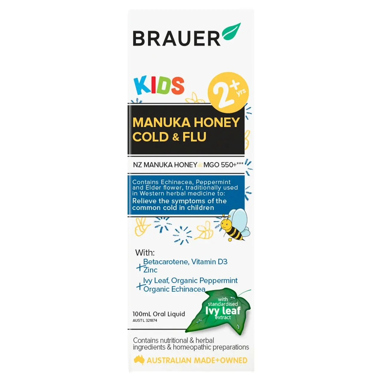 Brauer's Kids Manuka Honey Cold & Flu