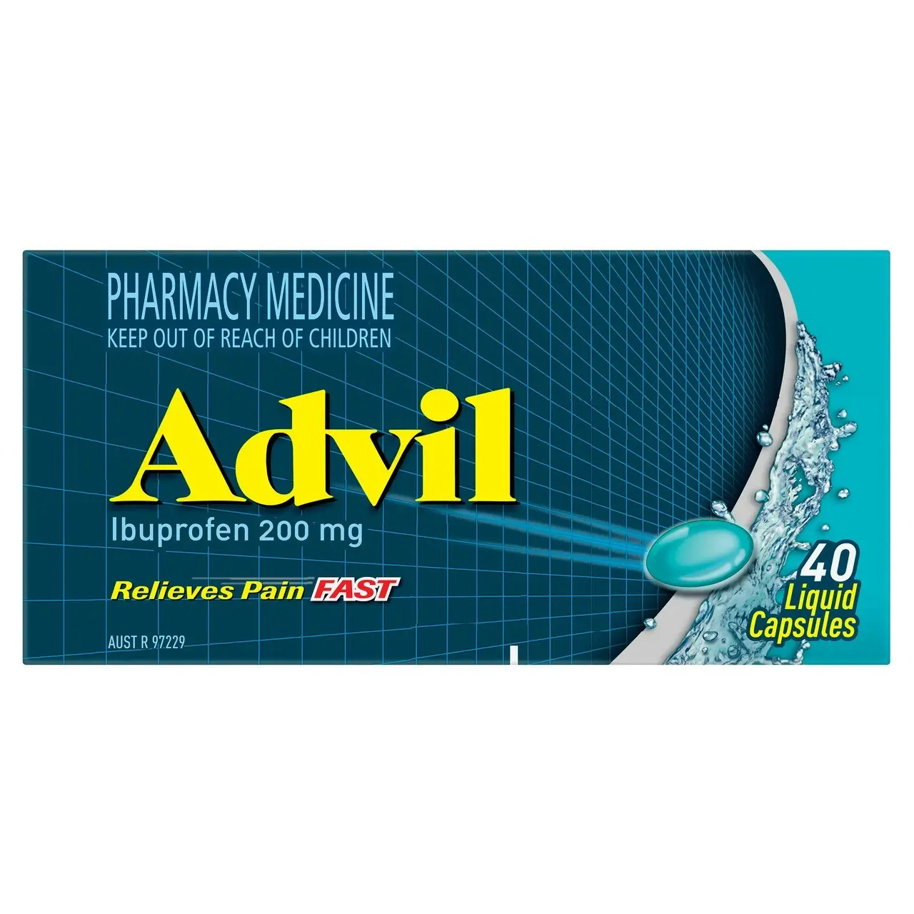 Advil Liquid Capsules for Fast & Effective Pain Relief 200mg Ibuprofen 40 Pack