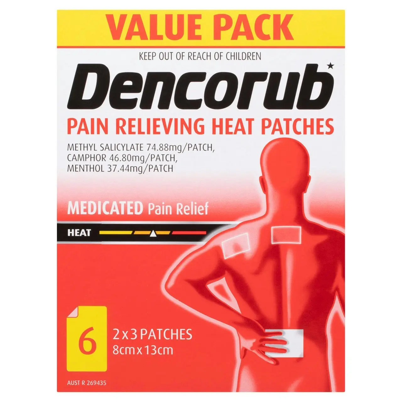 Dencorub Pain Relieving 6 Heat Patches