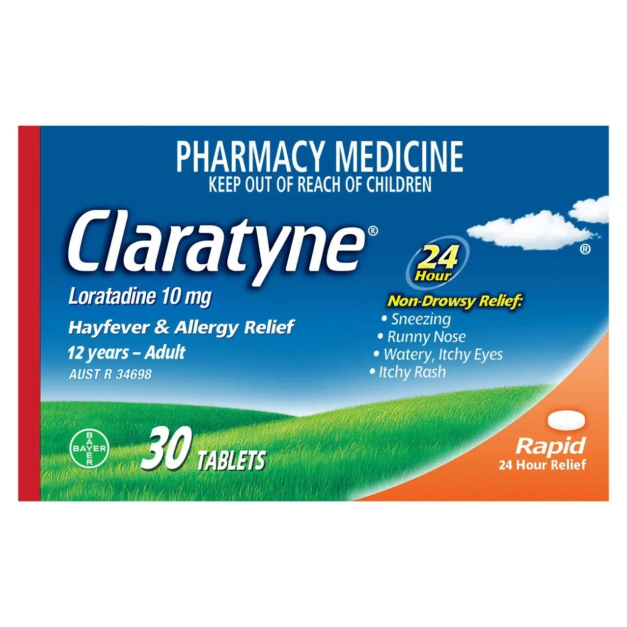 CLARATYNE Allergy Hayfever Relief Antihistamine Tablets 30 pack