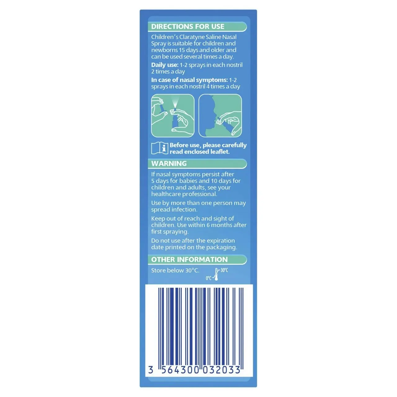 Children's CLARATYNE Saline Nasal Spray 20 mL