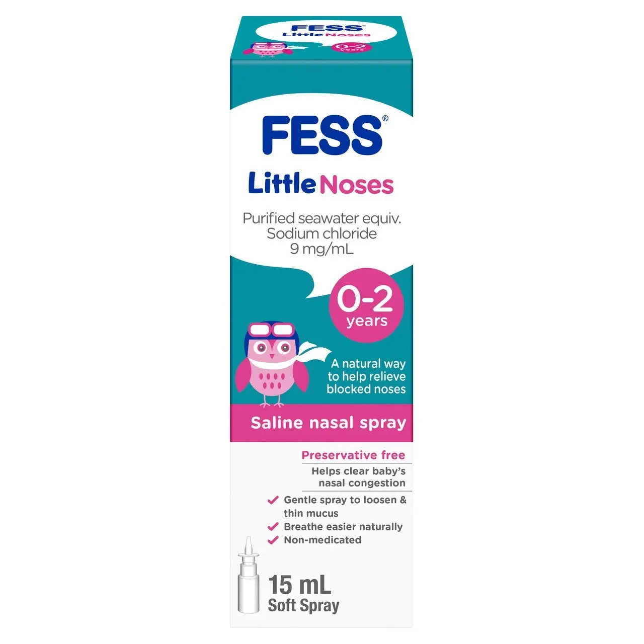 FESS Little Noses Saline Nasal Spray 15mL