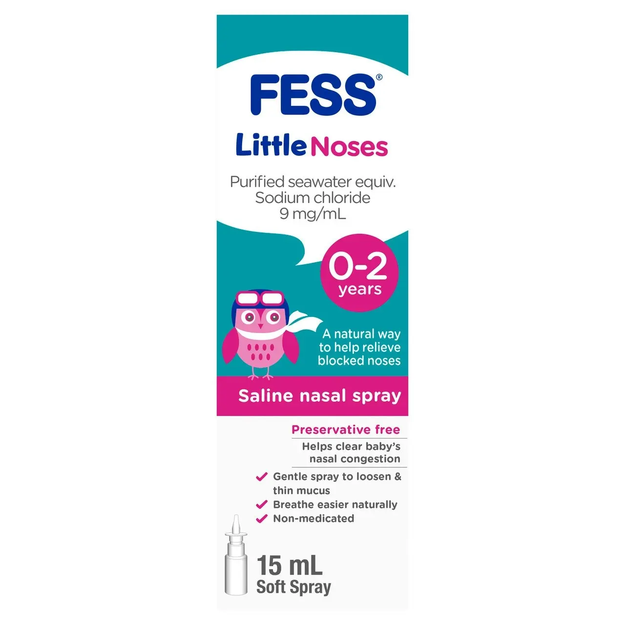 FESS Little Noses Saline Nasal Spray 15mL