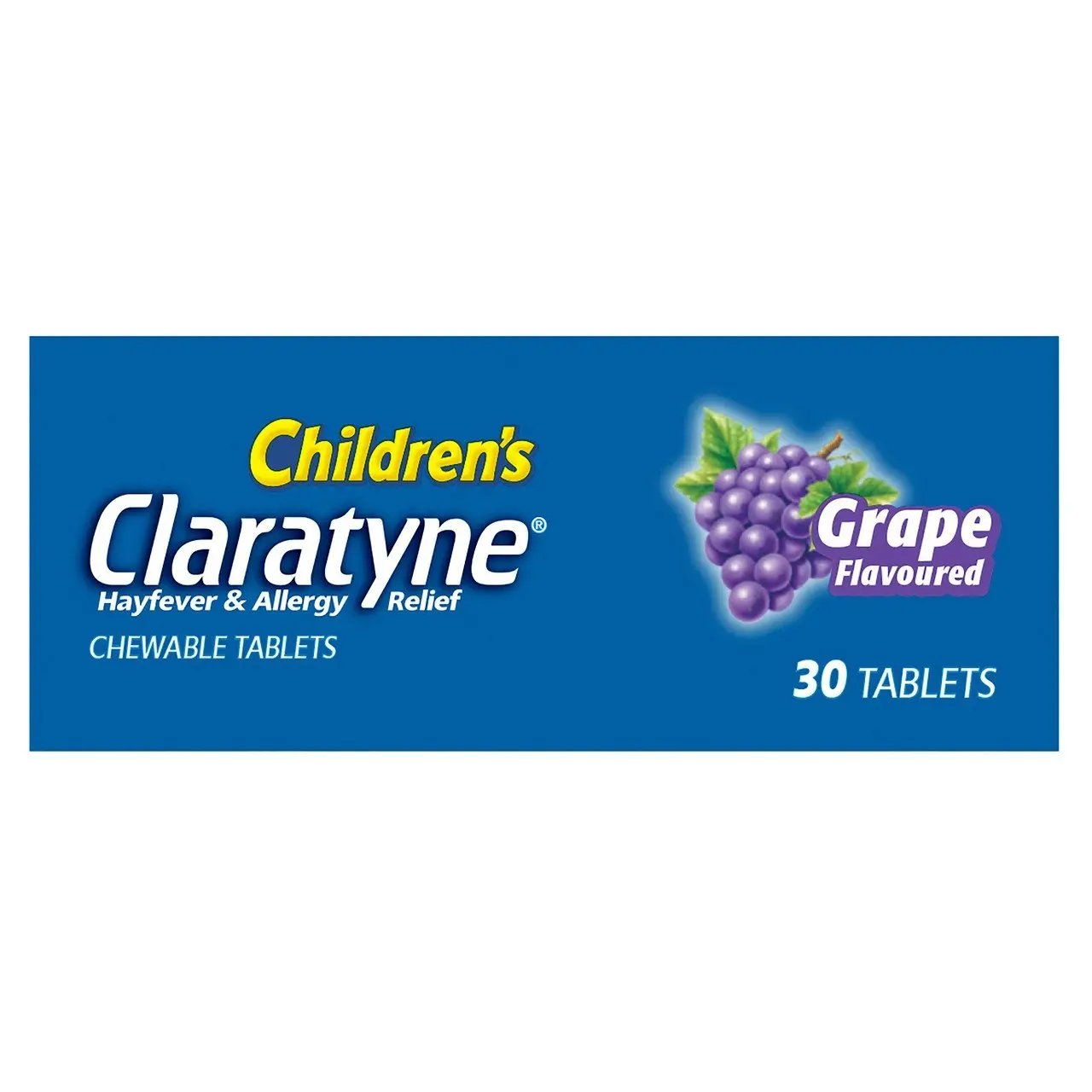 Children's CLARATYNE Allergy & Hayfever Relief Antihistamine Grape Chewable Tablets 30 pack