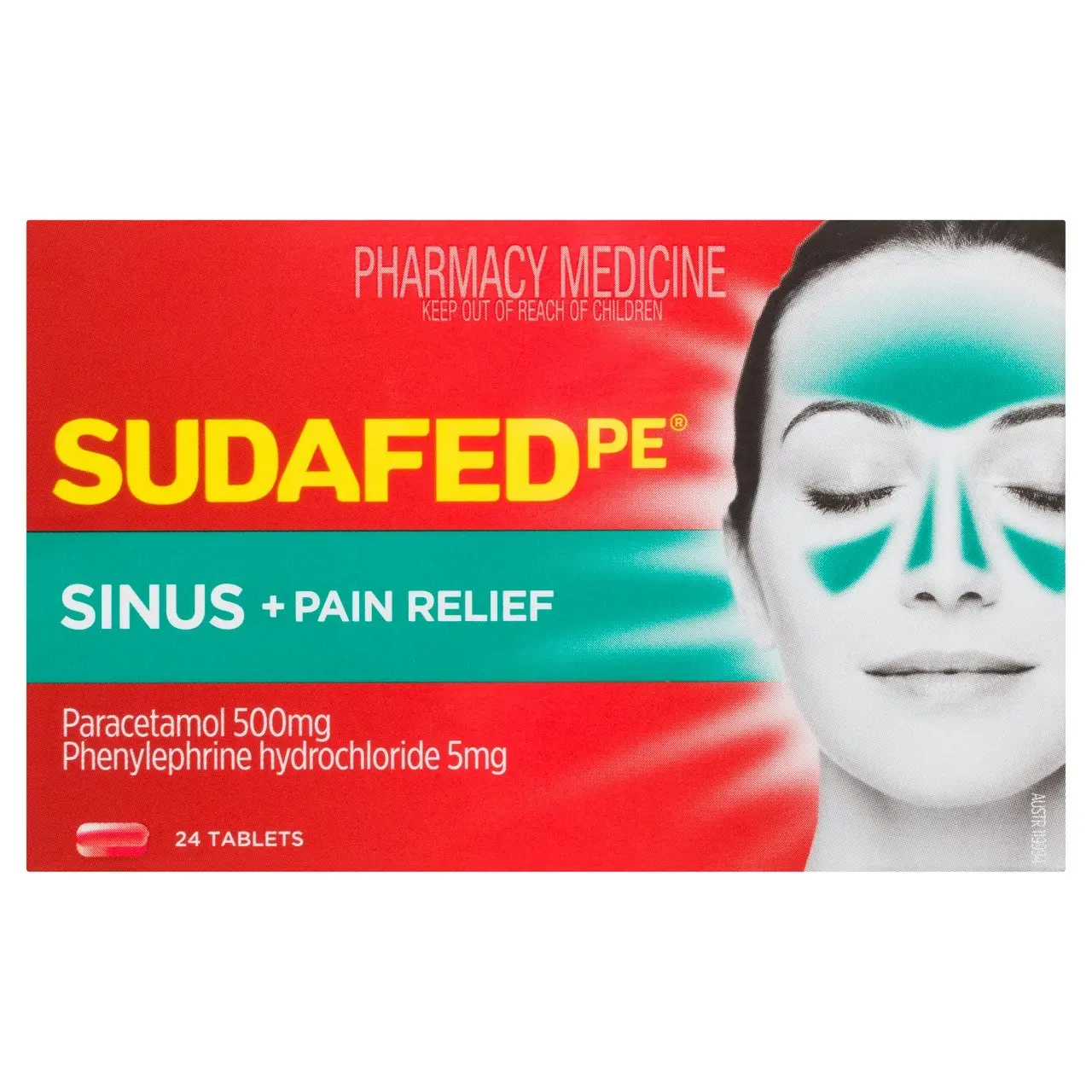 SUDAFED PE Sinus + Pain Relief Tablets 24 Pack