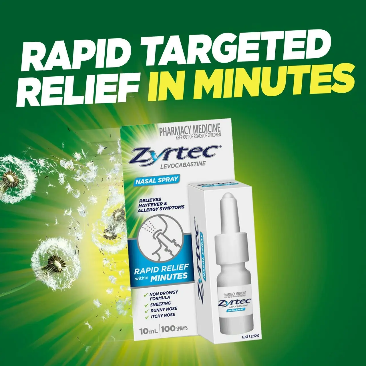 Zyrtec Hayfever & Allergy Relief Antihistamine Nasal Spray 10mL