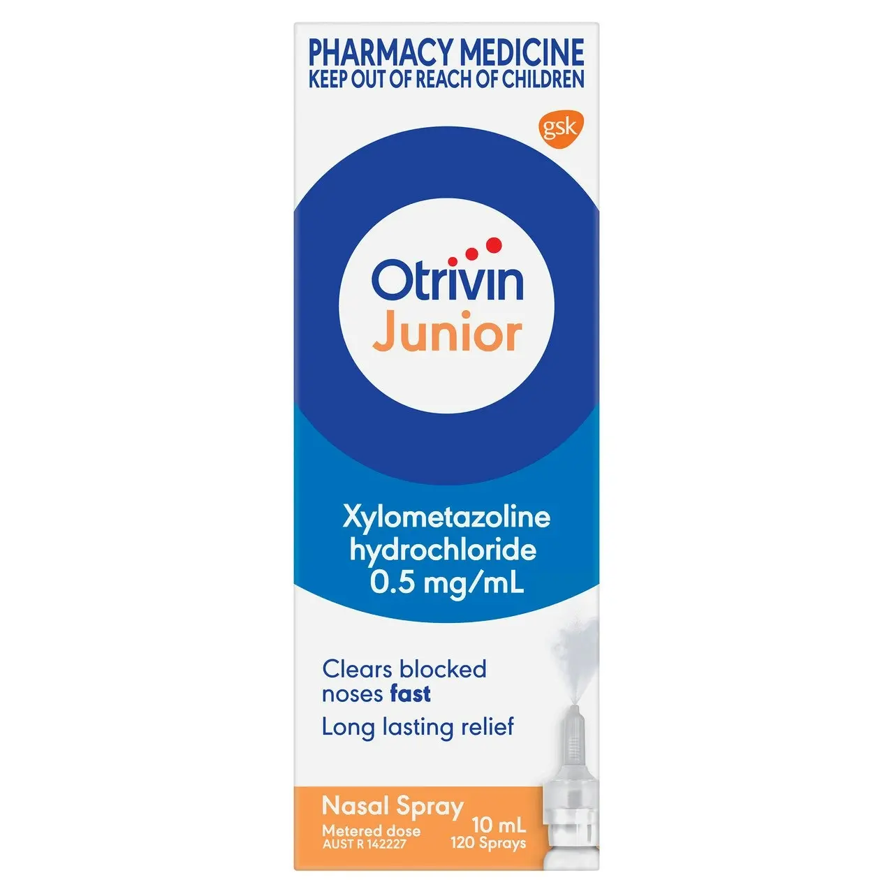 Otrivin Junior Nasal Spray, for Blocked Nose 10mL