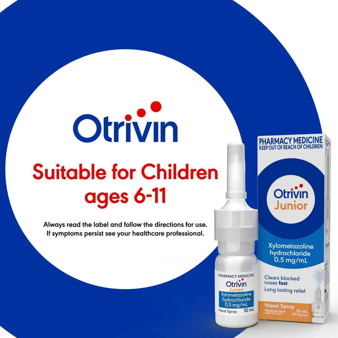 Otrivin Junior Nasal Spray, for Blocked Nose 10mL