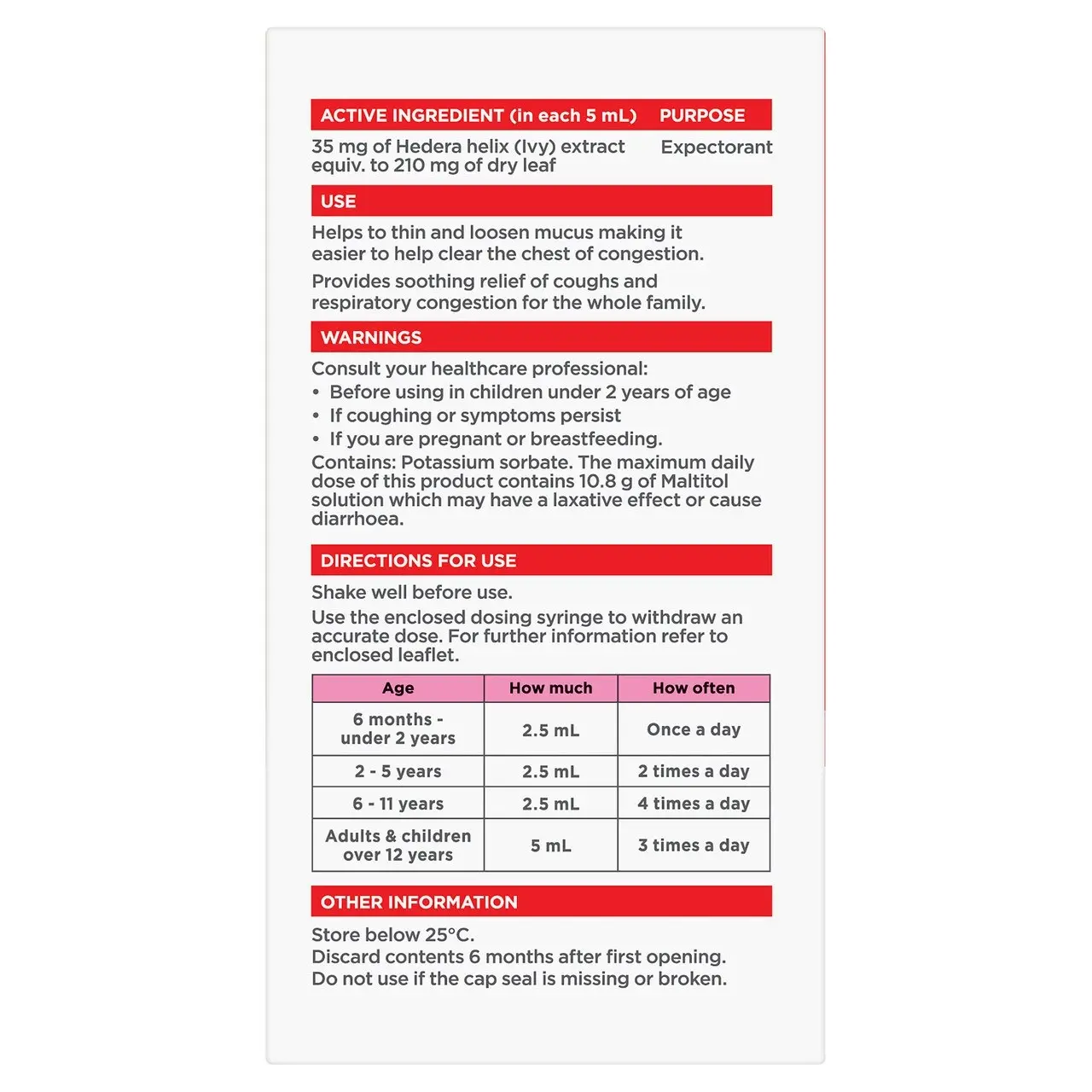 Little Coughs Oral Liquid Raspberry 200mL