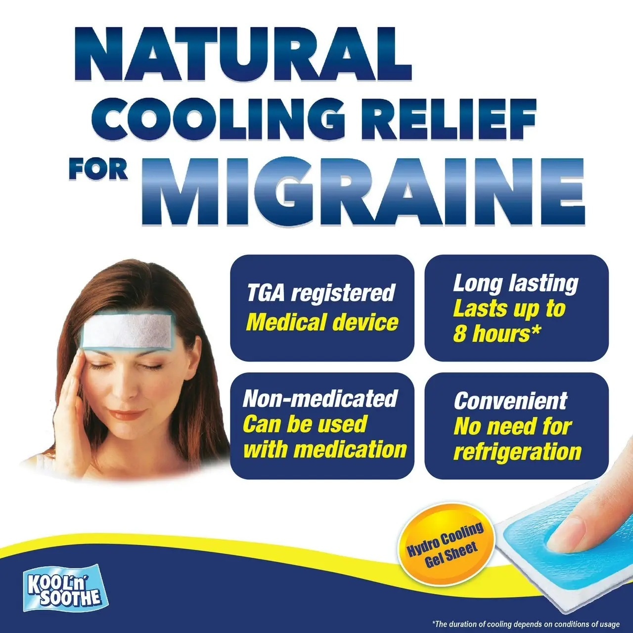 Kool 'n' Soothe Migraine & Headache 6 Sheets