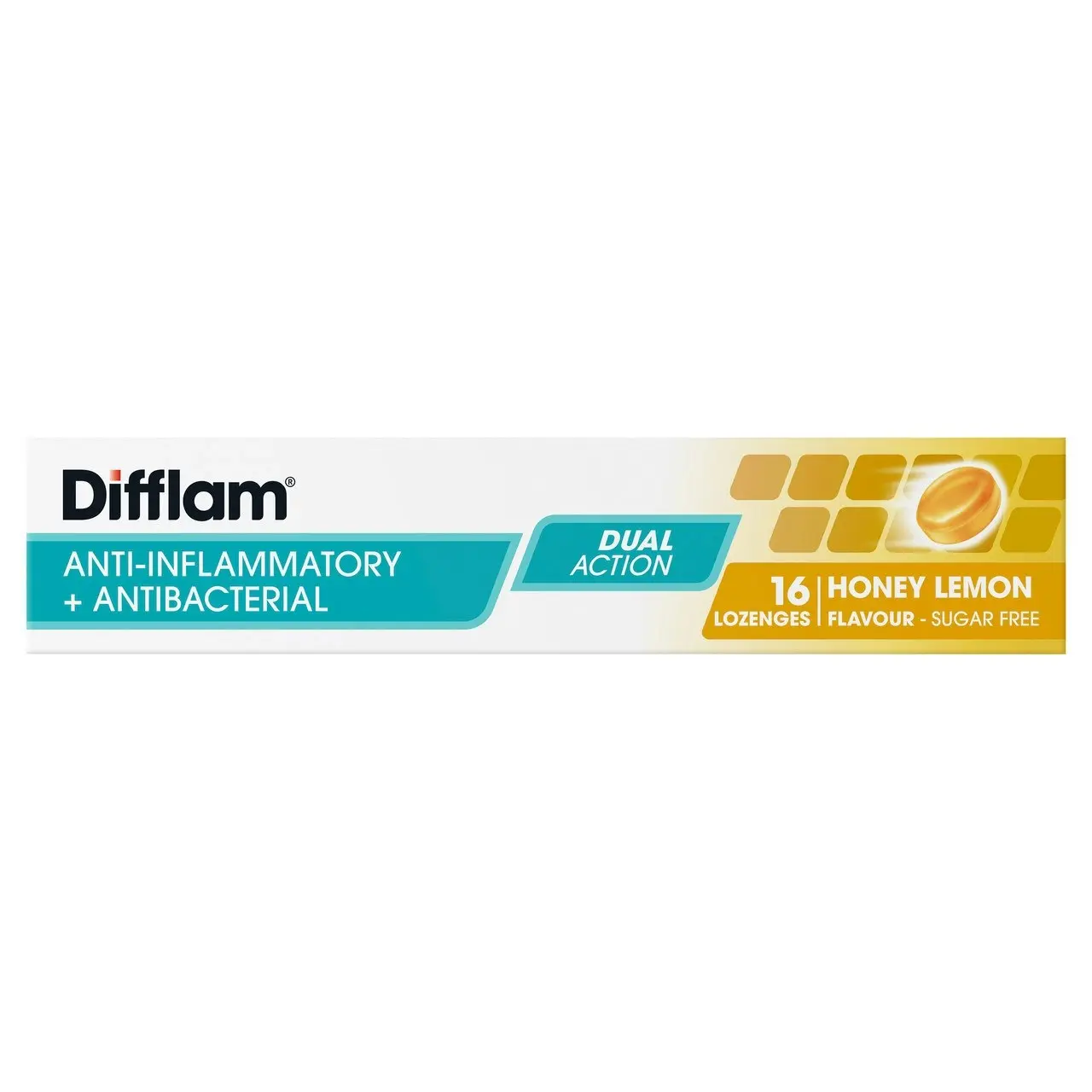 Difflam Sore Throat Lozenge Honey & Lemon Flavour 16's