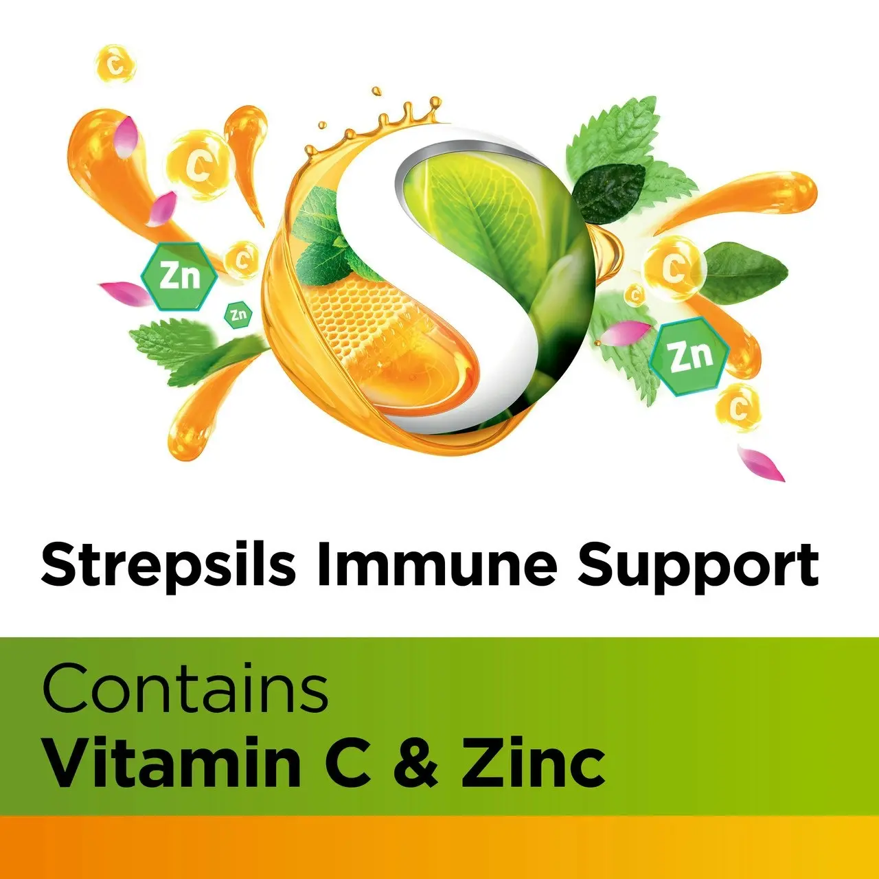 Strepsils Herbal Immune Support Lozenges Honey Lemon 16s